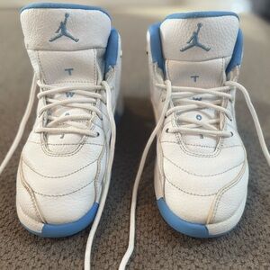 Kids White and Blue Sneakers